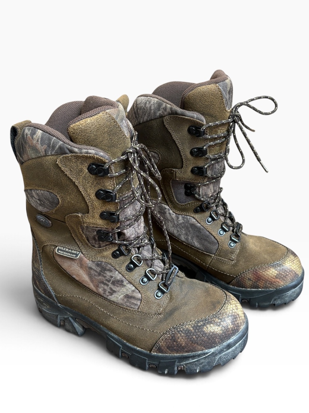 Irish Setter Trophy Tracker Hunting Boots Men’s 9 Camo Leather Waterproof 600g